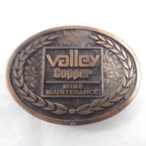 Distressed Valley Copper Mine Maintenance Belt Buckle